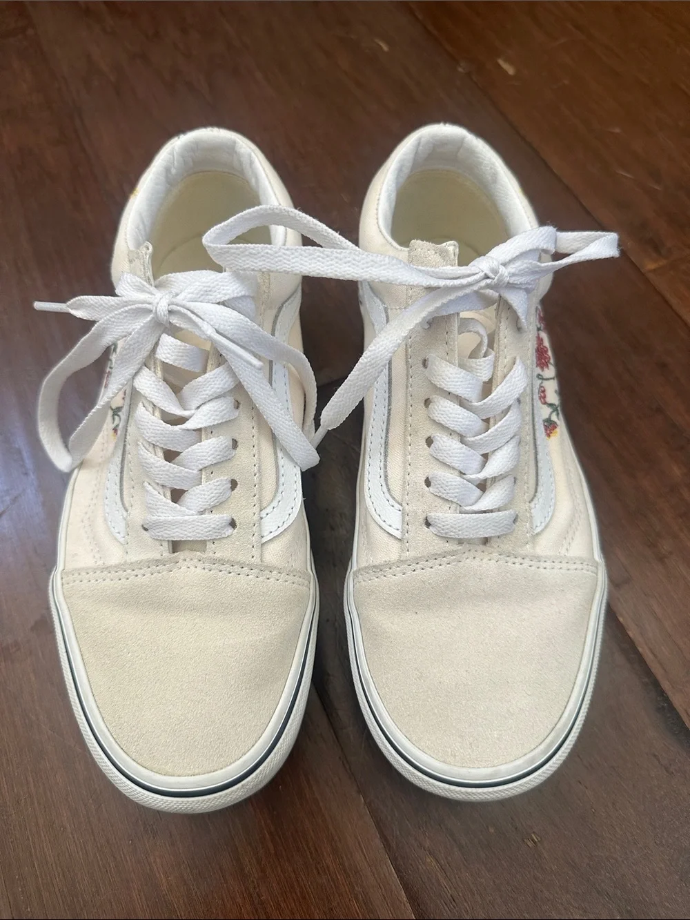 Vans Floral Embroidered Platform Lace-Up Sneakers - Women’s